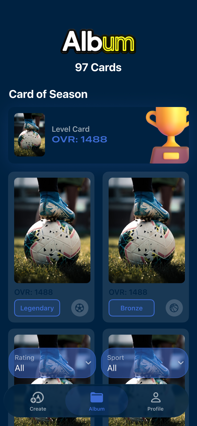 Picsbeat Album screen